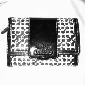 Black and White Coach Wallet